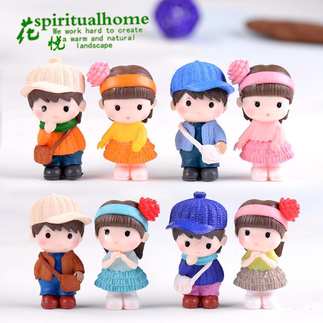Phụ kiện tiểu cảnh cô bé, cậu bé đáng yêu làm tiểu cảnh terrarium/ mô hình trang trí