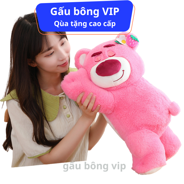 Gấu bông gấu dâu lotso hồng 25cm gấu bông vip tphcm, thú bông gấu hồng, đồ chơi nhỏ cho bé thú treo xe trang trí hoạt hình, qùa tặng cao cấp