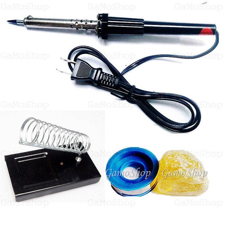 [HCM]R-Bộ 4 - Mỏ hàn RD 60W GamoShop + Gác mỏ hàn  Chì hàn Nhựa thông