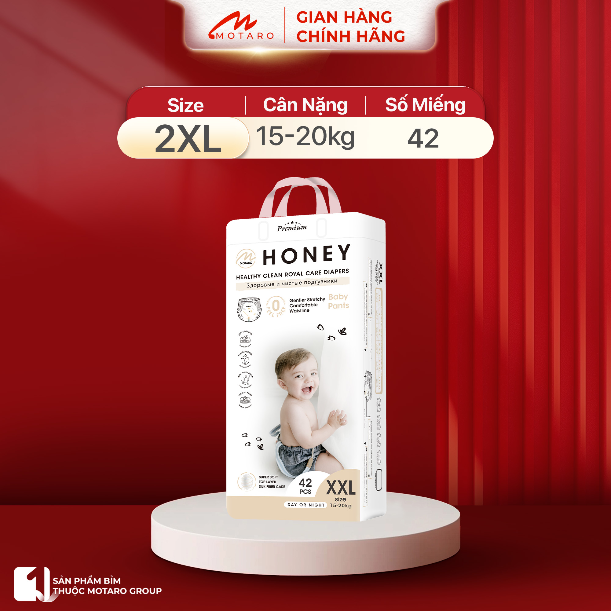 Combo of 3 Packs of Honey Premium Diapers/Diapers with Genuine Soft, Breathable Pants for Baby - 9