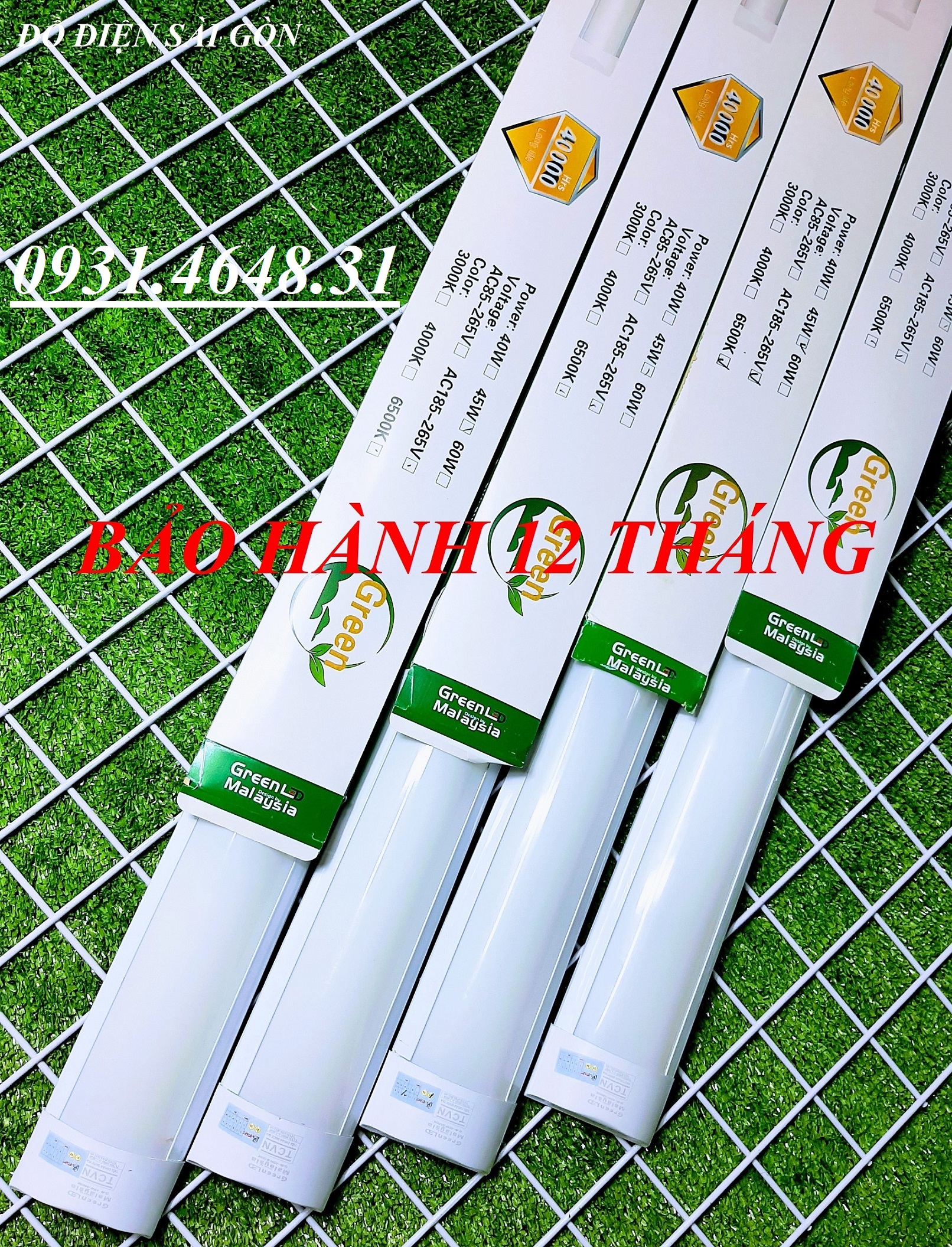Bộ đèn led bán nguyệt green led 1m2 1.2m công suất 45w ánh sáng trắng