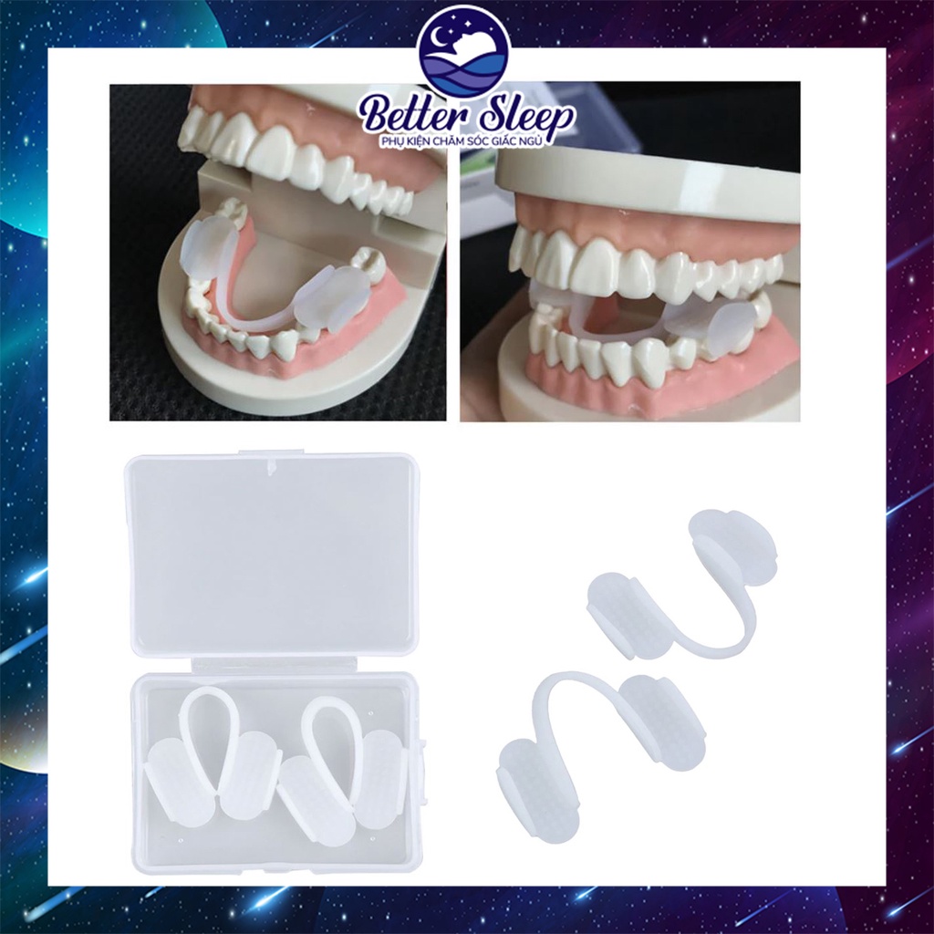 Combo 2 dụng cụ chống nghiến răng - chống mài mòn - bảo vệ răng miệng silicon #10 # 2cnn -