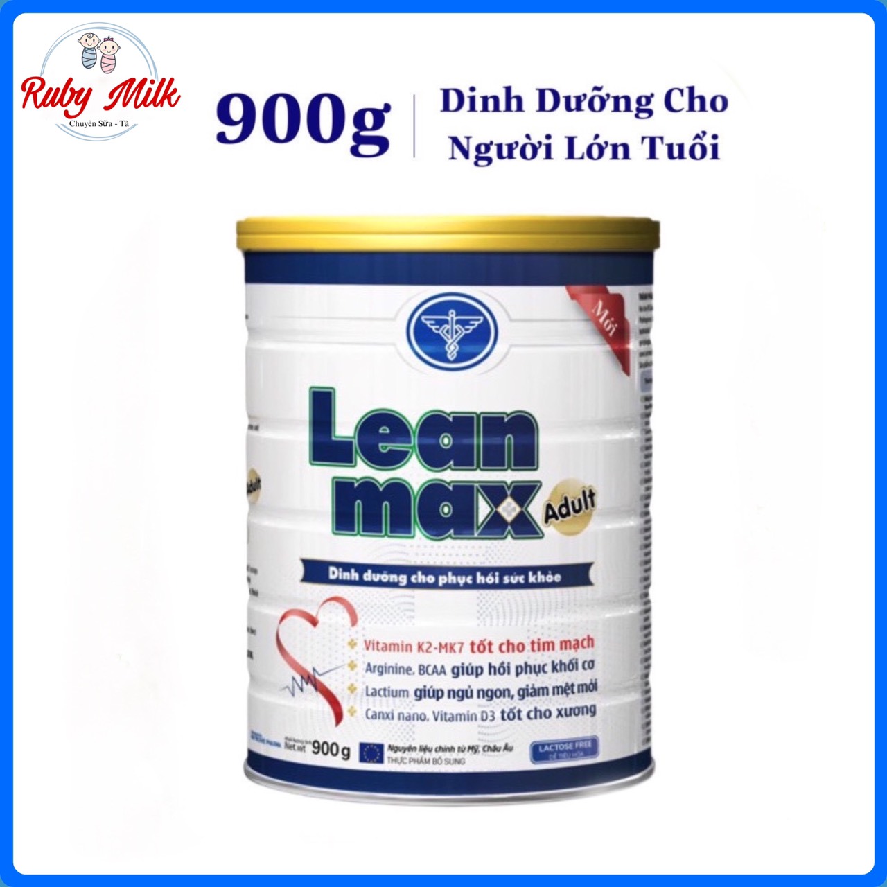Sữa Lean Max Adult Lon 900g - Dinh dưỡng hồi phục cho người bệnh
