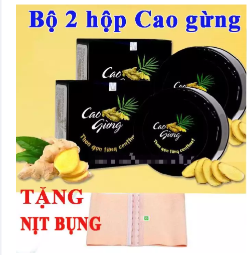 Bộ 2 hộp cao gừng tan mỡ mc cát tường tặng 1 đai nịt bụng - đánh tan mỡ thừa thon gọn vùng eo, đùi, tay, mông
