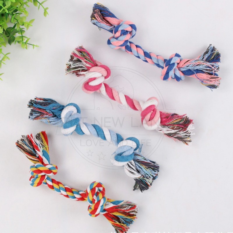 Dây bông bện xương cho Chó Con mọc Răng nhai,Đồ Chơi nhai gặm