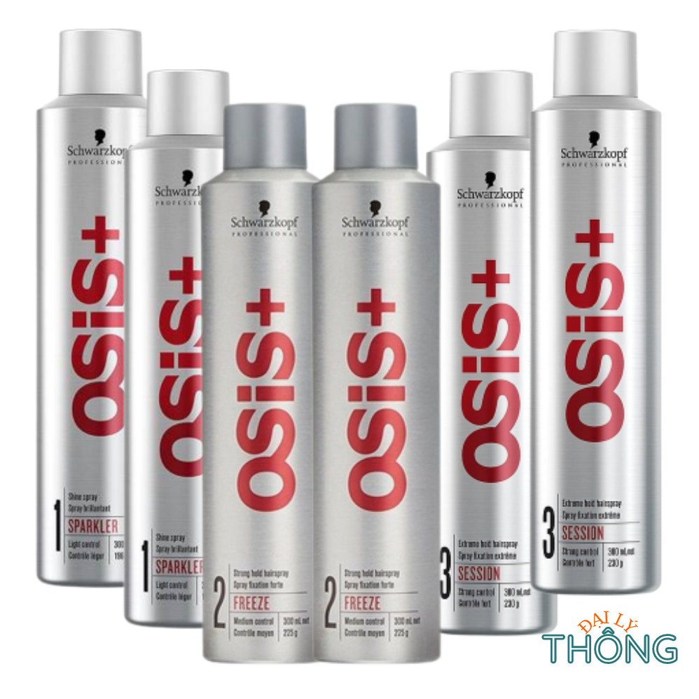 Gôm xịt tóc nam schwarzkopf osis+ sparkler | freeze | session 300ml - keo xịt tóc cứng