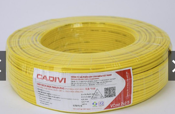 Dây cáp điện đôi cadivi - vcmd 2x2.5 mm