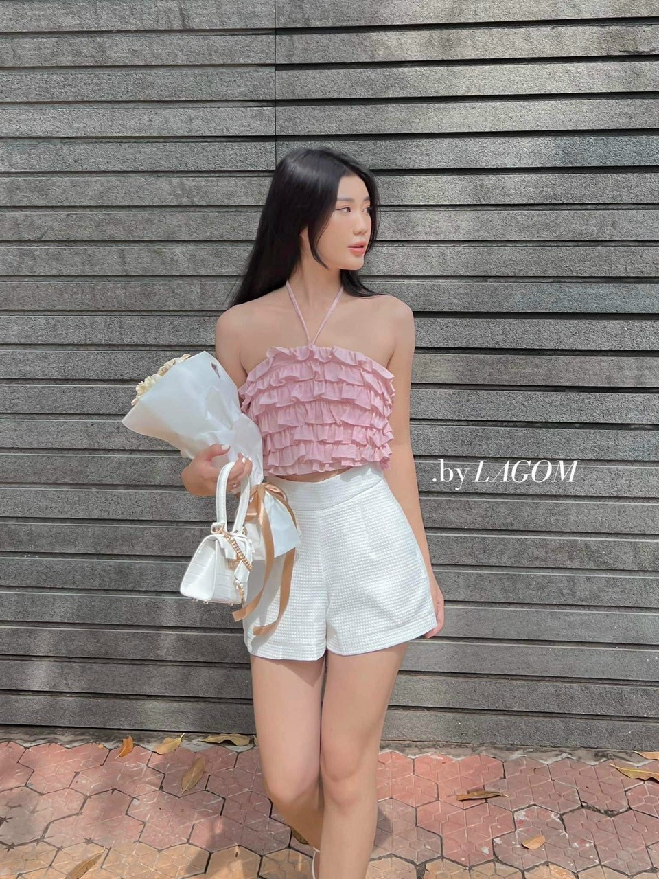 Quần Short Nữ Cạp Cao khóa sau dễ phối đồ-mã 04