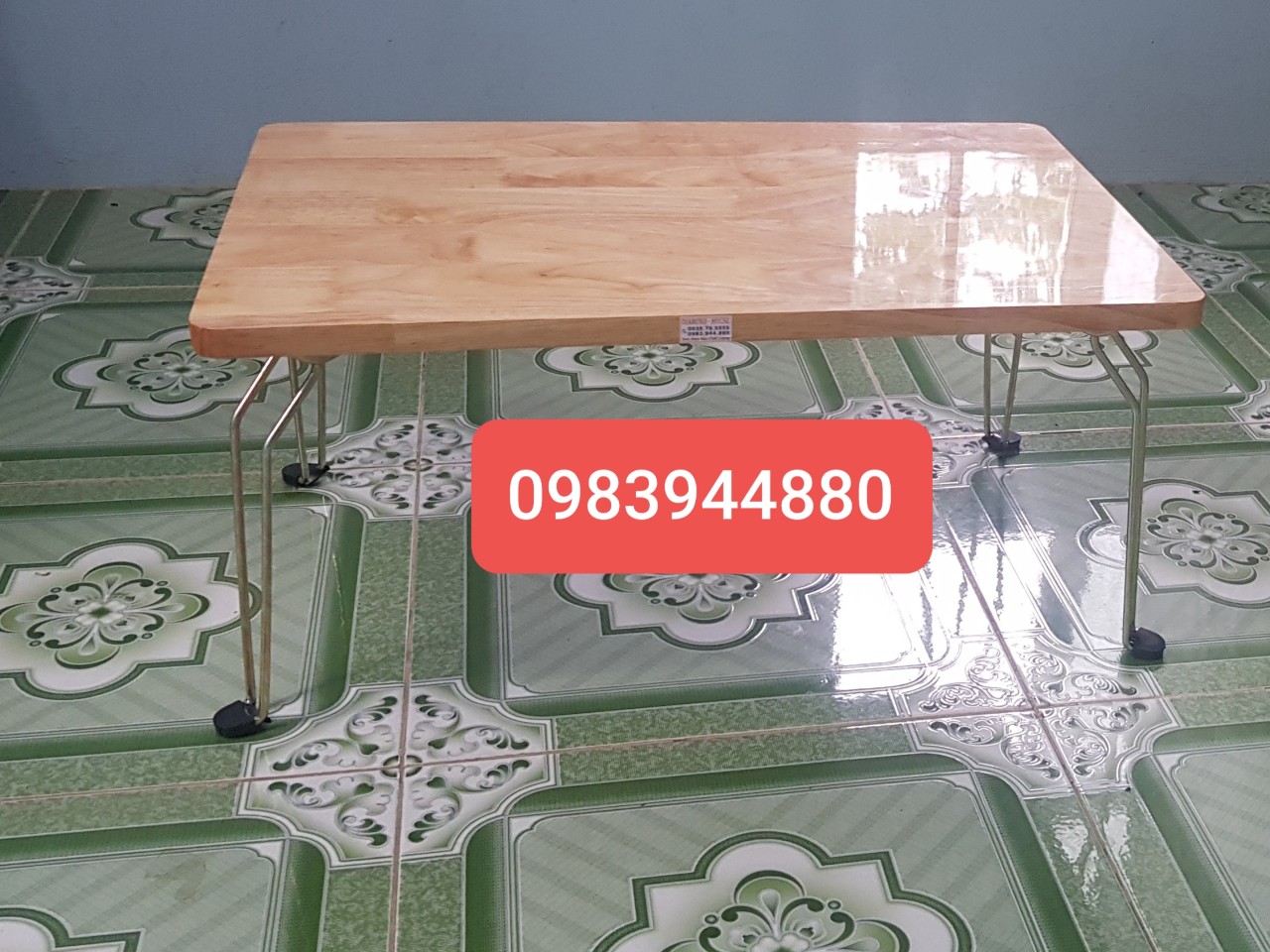 bàn gấp gỗ cao su tự nhiên dày 18mm