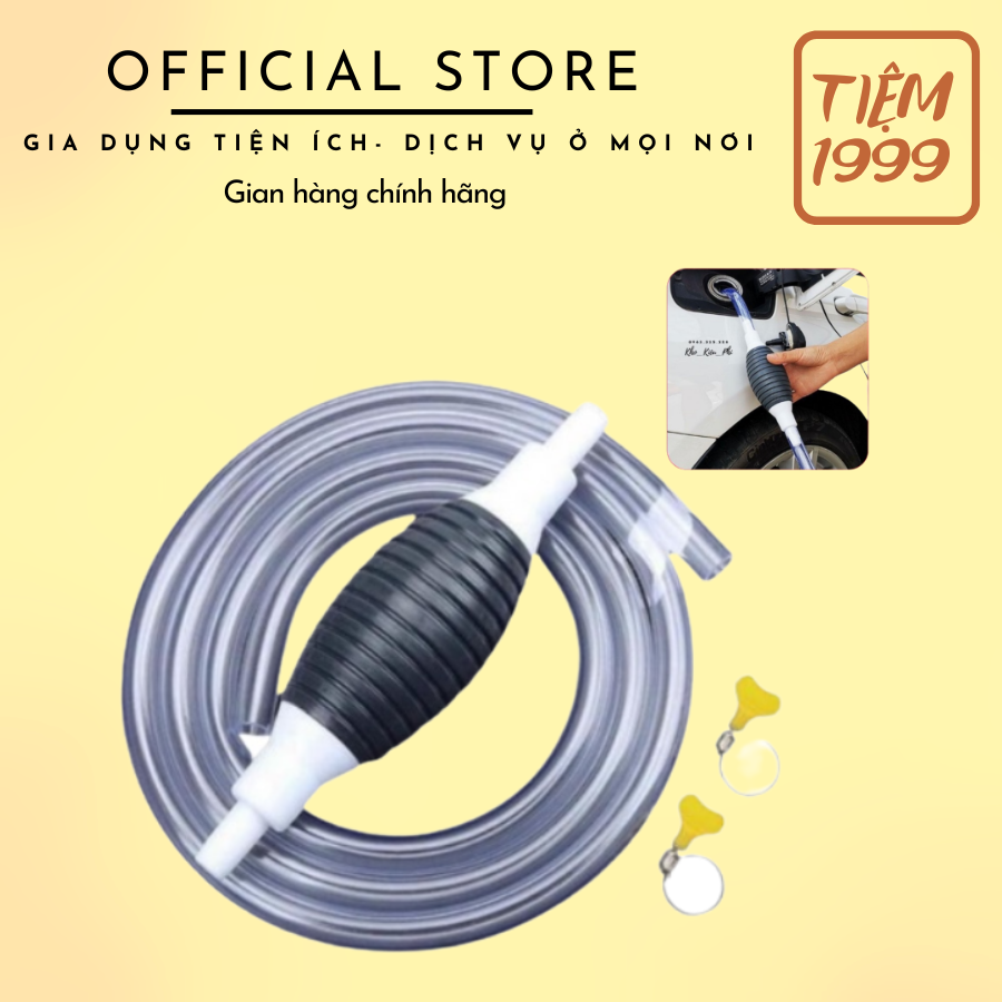 Dụng cụ ống bơm hút xăng dầu chất lỏng đa năng bóp tay tự động, ống hút xăng, hút rươu, thay nước hồ cá, xăng dầu, chất lỏng, hóa chất đa năng