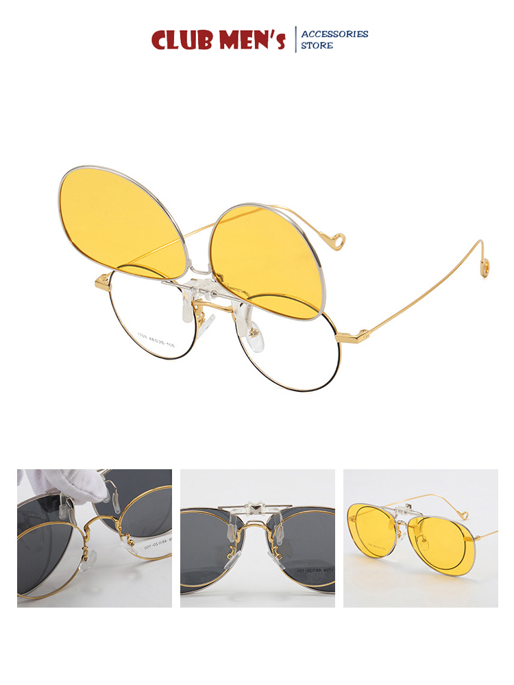 Tròng kính râm dạng kẹp chống UV chống chói hiệu quả dành cho người cận, tháo lắp dễ dàng