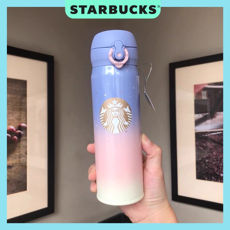 Bình giữ nhiệt starbucks x thermos aurora màu ombre dung tích 500ml