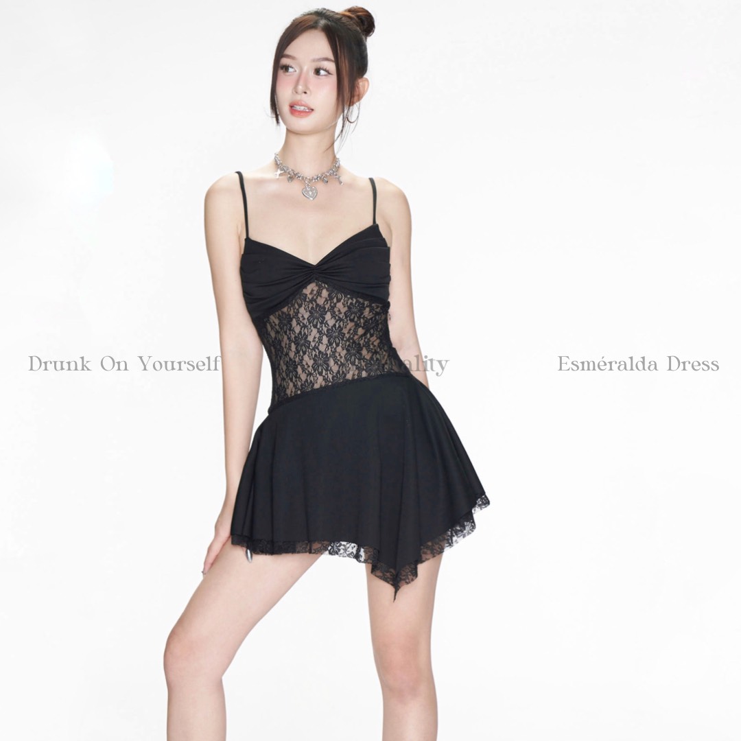 Originality - đầm hai dây phối ren - esméralda dress