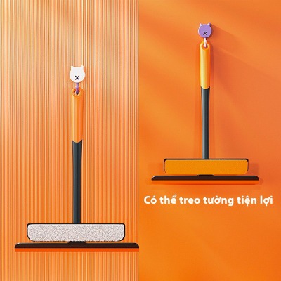 Cây Lau Kính Đa Năng 3 Trong 1, Chổi Lau Kính Gạt Nước Silicone Xoay 360 Độ Chống Trượt, Dụng Cụ Vệ Sinh Cửa Kính