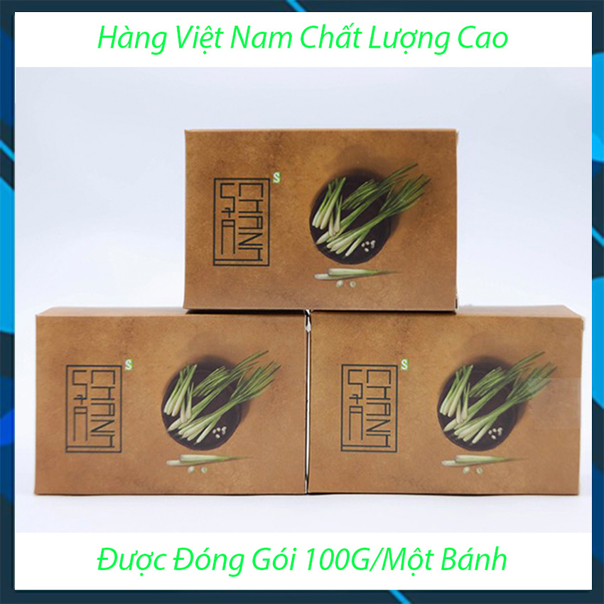 [Người Việt Dùng Hàng Việt] Xà Bông Tắm Sả Chanh Sạch Khuẩn, Dưỡng Da, Hỗ Trợ Giảm Mụn Lưng 100% Làm Từ Thiên Nhiên - Hàng Việt Nam