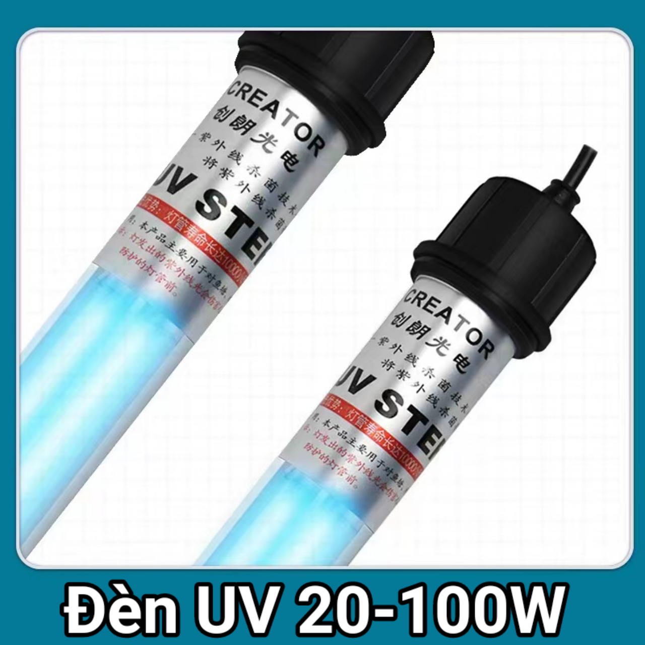 Đèn uv diệt khuẩn,diệt tảo 02 bóng 30w,40w,60w,100w