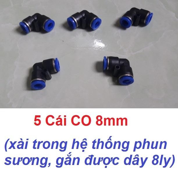 5 cái co phun sương 8mm- mã pv08