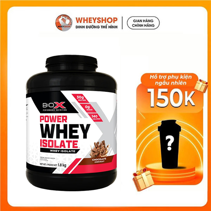 (Free Bottle) Biox Whey Isolate 4Lbs (1.8kg) |   Milk Powder Supplemented with Protein to Support Muscle Growth |   Wheyshop Vn