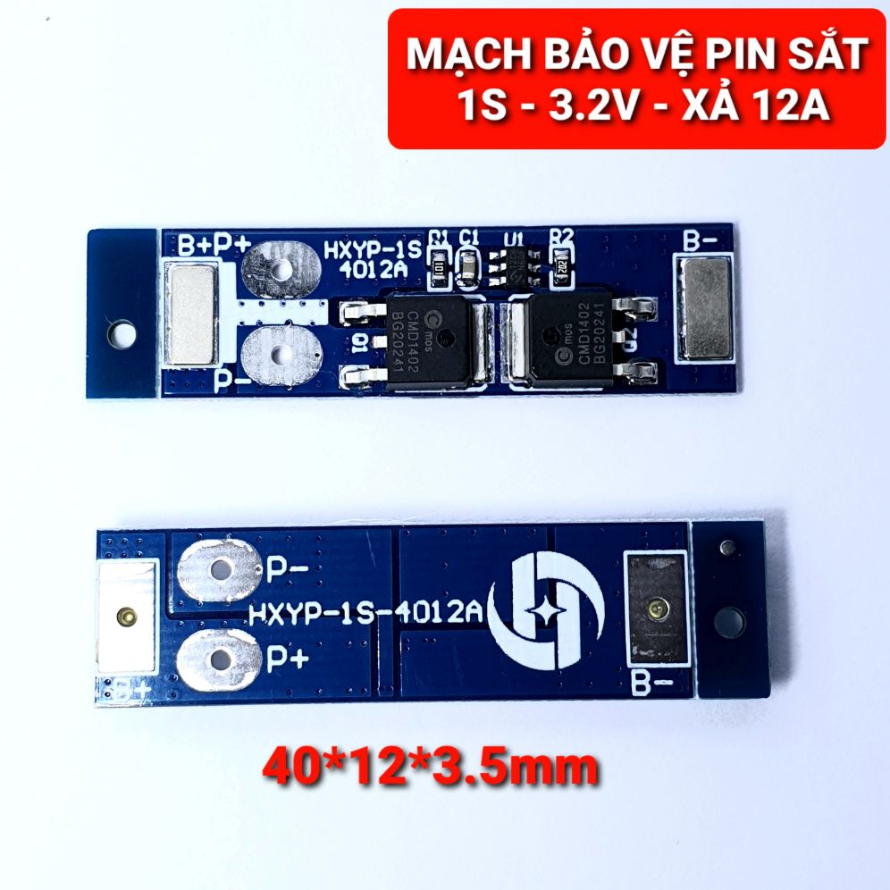 achun.vn - MẠCH BẢO VỆ PIN SẮT 1S - 3.2V XẢ 12A
