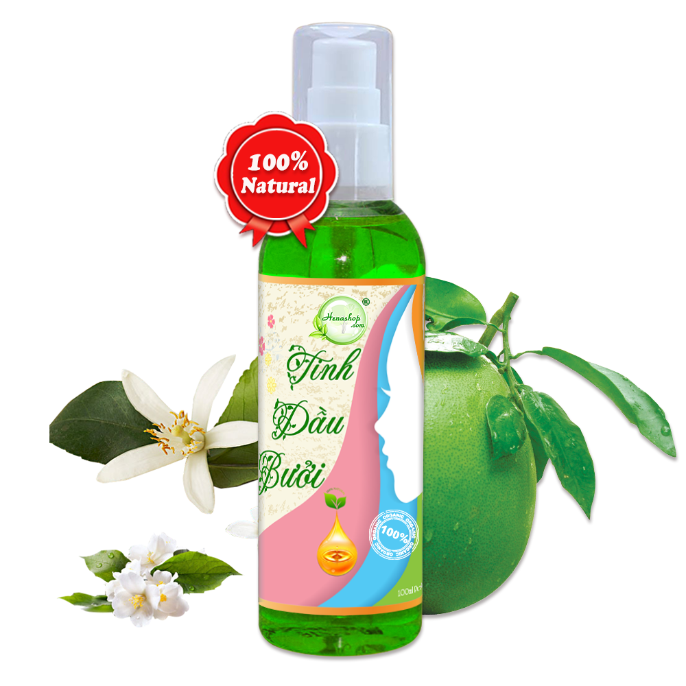 Tinh Dầu Bưởi Henashop 100ml - Kích Mọc Tóc Dài và Dày Siêu Nhanh - Ngăn Tóc Gãy Rụng Giảm Gàu