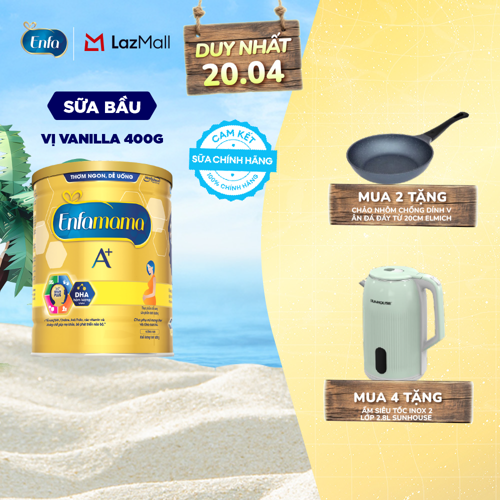 [DUY NHẤT 15-17/04 MUA LÀ CÓ QUÀ] Sữa bầu Enfamama A+ hương Vani 400g