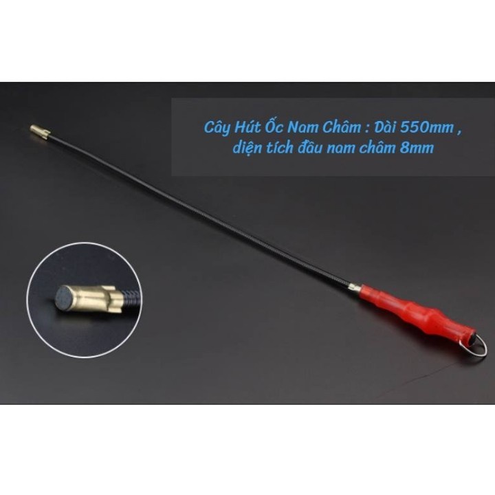 Cây nhặt ốc rơi,roi nhặt ốc rơi, hút ốc cán đỏ