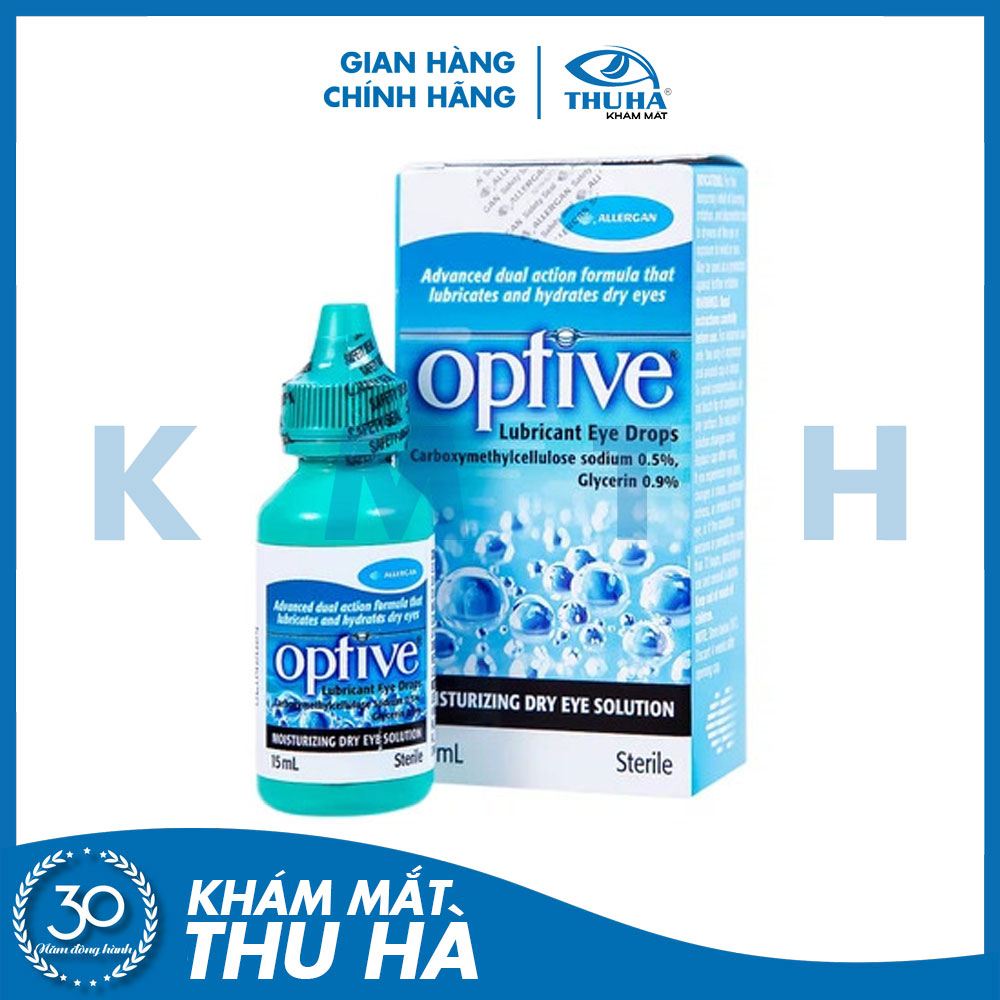 Dung dịch nhỏ mắt Optive Lubricant Eyes Drop - Giảm tạm thời cảm giác nóng, kích ứng mắt - Lọ 15ml