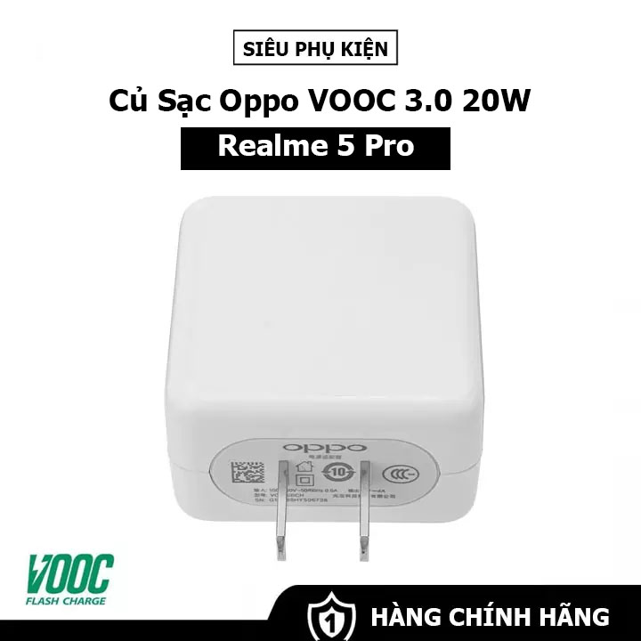 Sạc Nhanh VOOC Cho Realme 5 Pro - Sạc VOOC Chính Hãng [Fullbox]