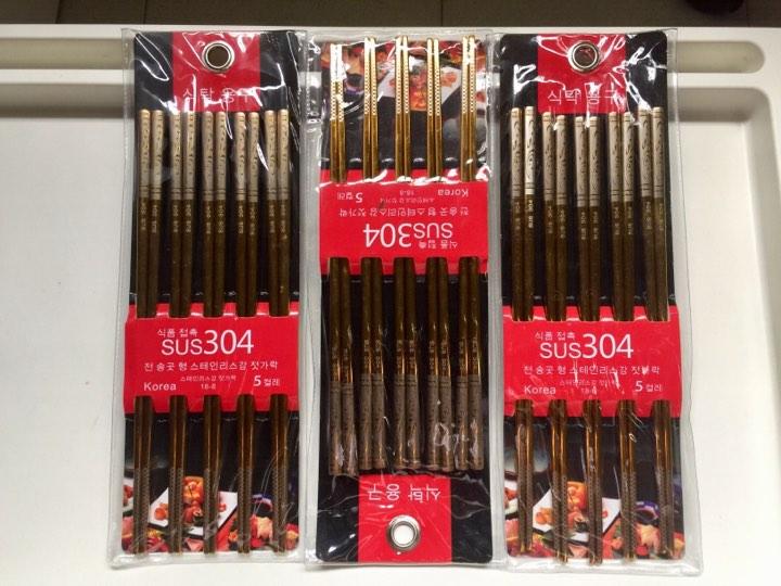 [HCM]SET BỘ ĐŨA 5 ĐÔI INOX 304 MẠ VÀNG HÀN QUỐC