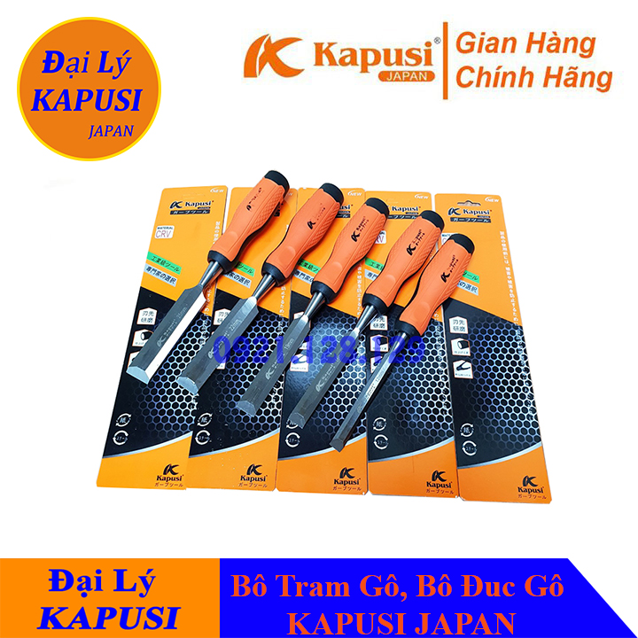Bộ đục gỗ điêu khắc gỗ nhiều size chính hãng KAPUSI JAPAN