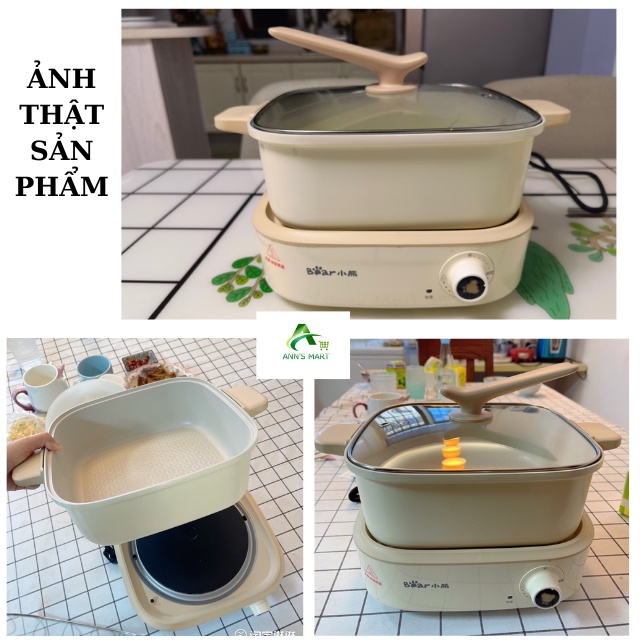 Nồi lẩu điện đa năng bear ,nồi lẩu đa năng bear dhg -c40m1 dung tích 4lit, nồi lấu đa năng, bếp lẩu đa năng bear ,nồi lẩu đa năng bear, nồi lẩu đa năng ,thịt nướng ,hầm ,chiên tiết kiệm điện, hàng chính hãng bh 18 tháng