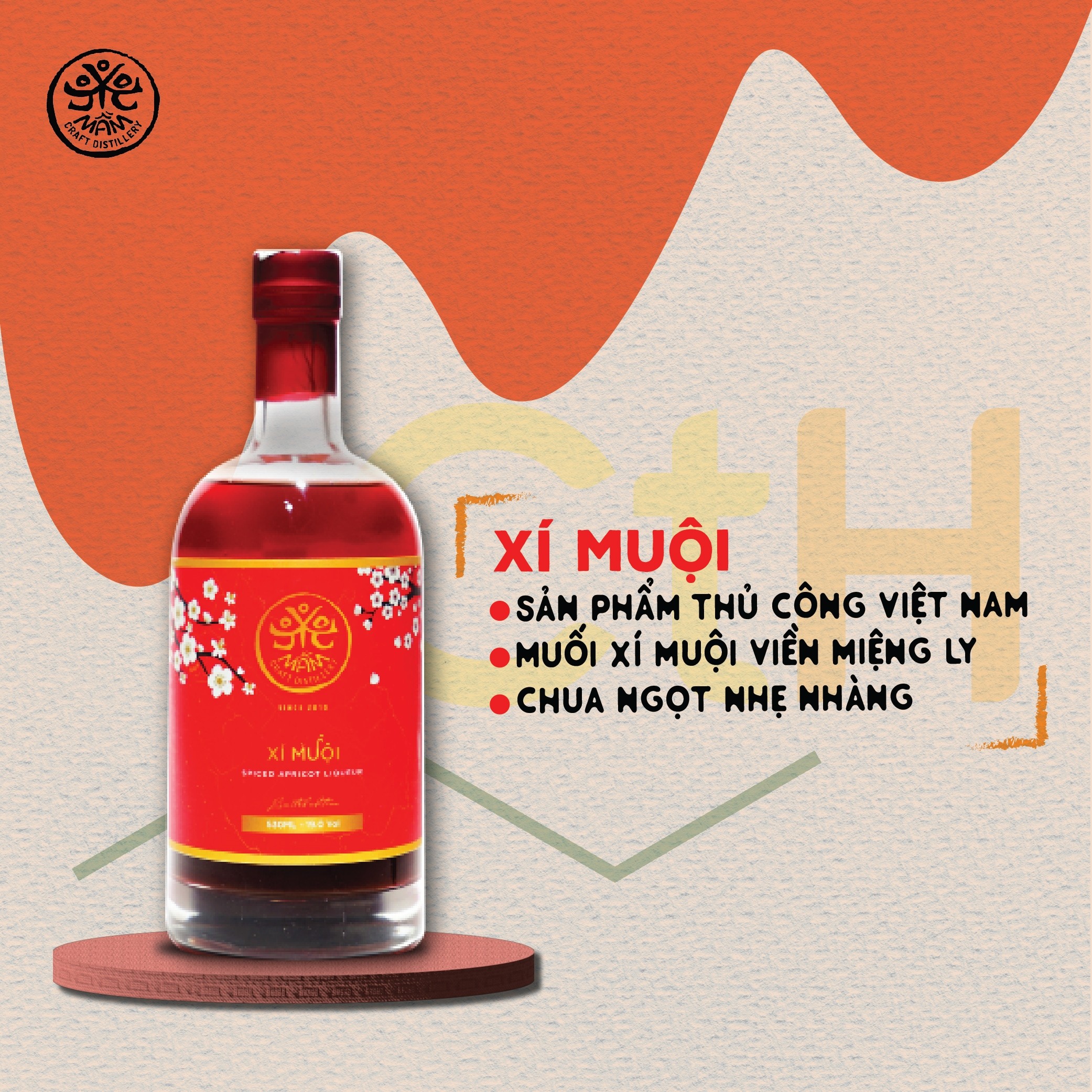 Xí muội nước hoa quả nhà mầm - chai 530ml