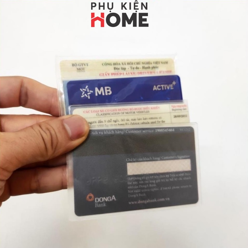Combo 4 Vỏ Bọc Căn Cước Công Dân, Bọc Thẻ Card, Thẻ ATM, Thẻ Sinh Viên, Thẻ Nhân Viên, Vỏ Bảo Vệ Thẻ Chống Xước, Vệ Sinh. Phụ Kiện Home 5959