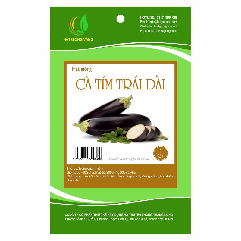 Combo 2 gói Hạt giống Cà tím trái dài Golden Seeds 1 Gr