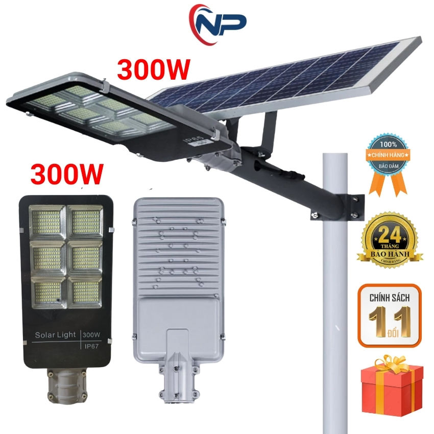 [Quà 50k]Đèn Năng Lượng Mặt Trời,Đèn Bàn Chải Công Suất 300W,NHATPHONGSOLAR, Hợp Kim Nhôm Chắc Chắn ,Cảm Biến Ánh Sáng, Điều Khiển Từ Xa, Chống Nước IP67, Bảo Hành 2 Năm, quà tặng 1 đèn nấm + 8 nút bịt ổ cắm