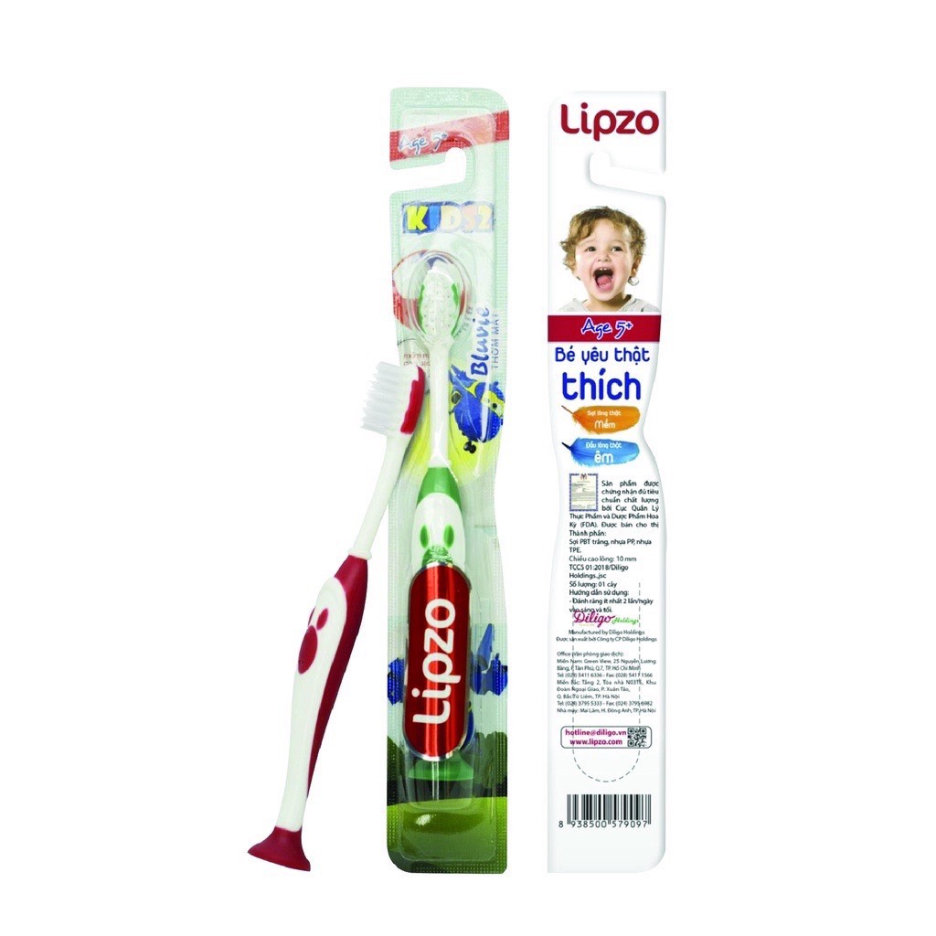 Bàn chải đánh răng lipzo kid s2