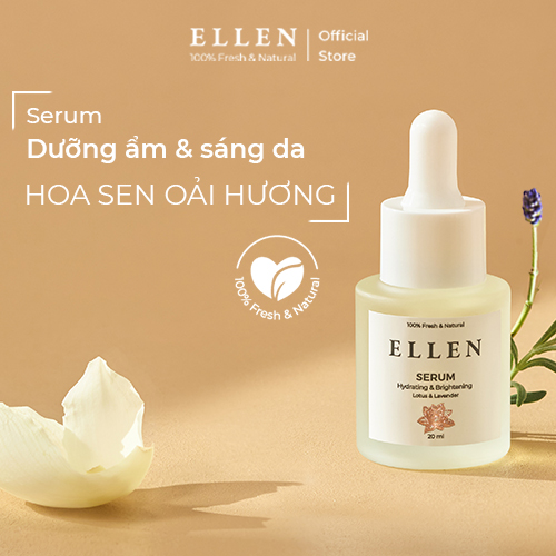 Serum Ellen Hoa sen Oải hương dưỡng ẩm và sáng da