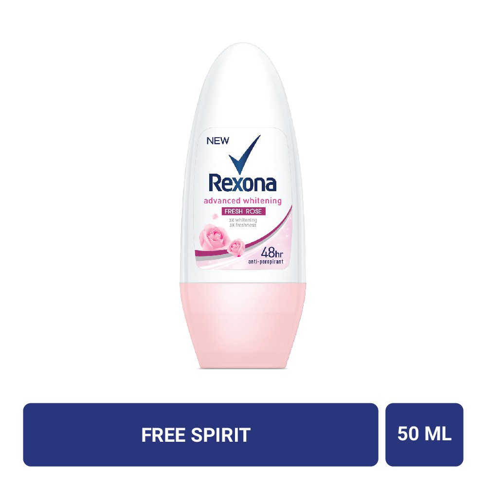 Lăn Ngăn Mùi Rexona dưỡng trắng hương hoa hồng Advanced Whitening Fresh Rose 50ml