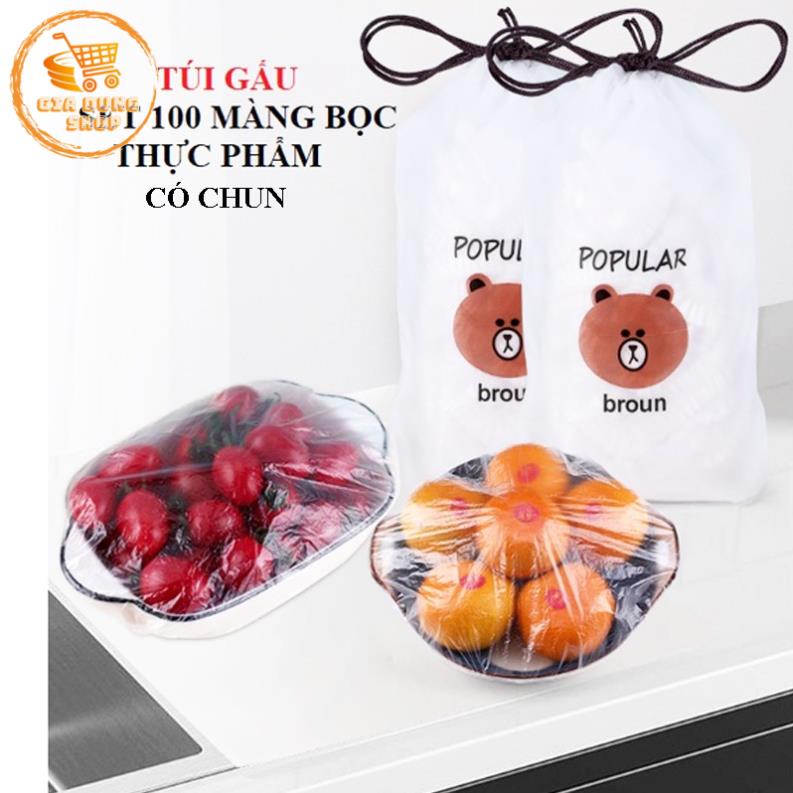 Màng bọc thực phẩm co giãn có chun hình túi gấu