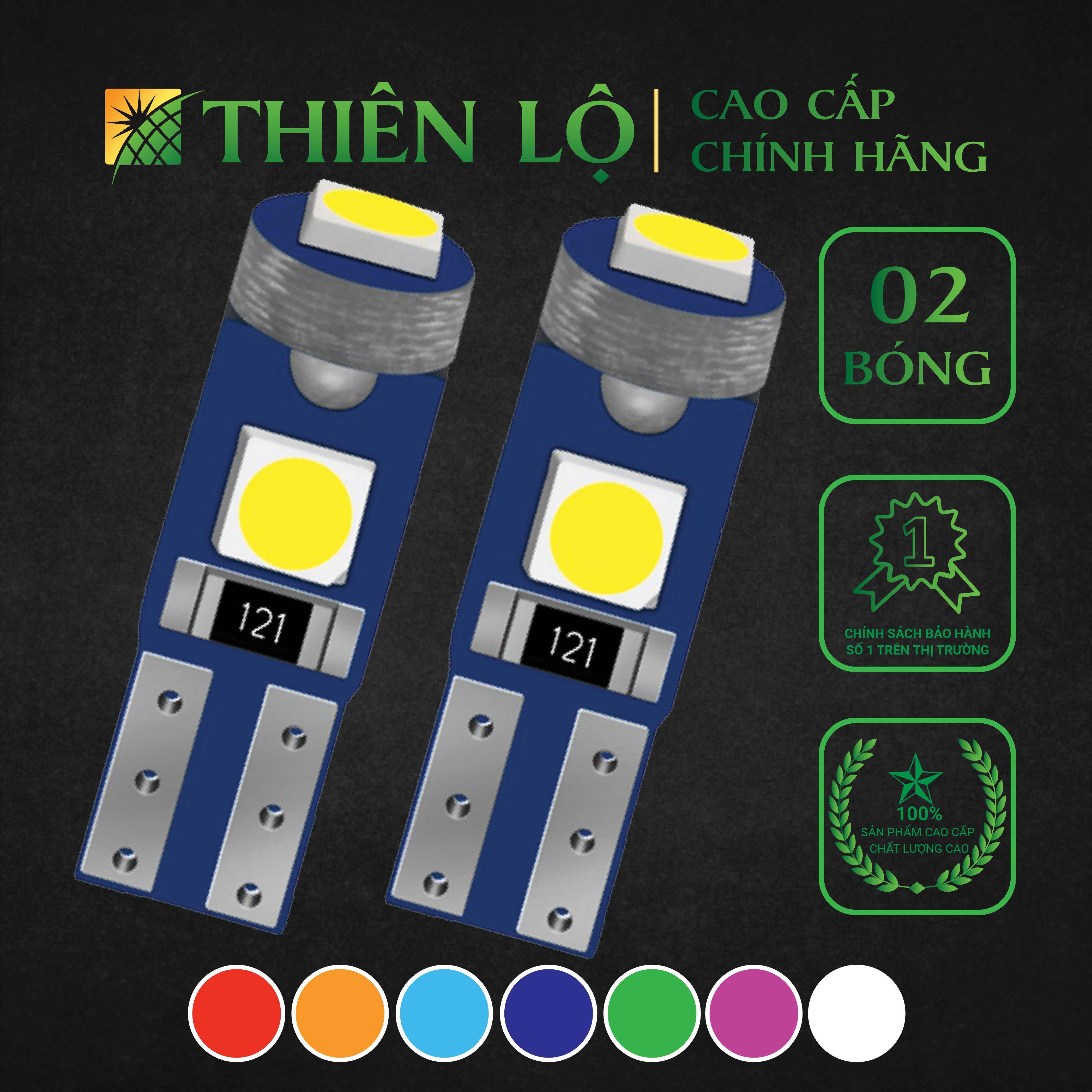 [GIÁ 2 ĐÈN][CHIP THẾ HỆ MỚI] Bóng đèn LED T5 đèn đồng hồ, đèn demi đèn cốp 3 SMD Chip 3030 cực sáng dành cho ô tô xe máy - Bóng đèn của Thiên Lộ