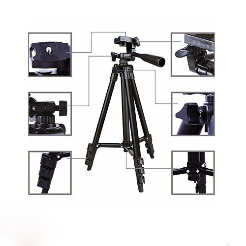 Gậy 3 chân chụp hình máy ảnh, điện thoại Tripod - 3120, Tripod chụp ảnh livetream, Chân đế điện thoại quay tiktok