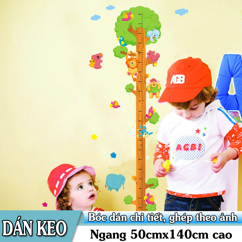 Decal trang trí thước đo Cây Vàng