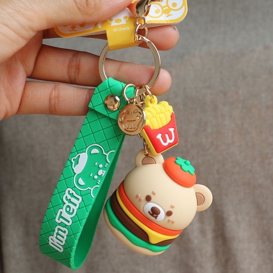 Móc khóa gấu Wonteddy hamburger