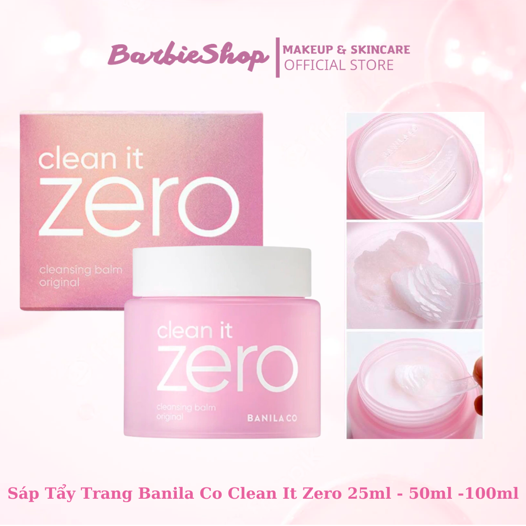 [Màu Hồng] Sáp Tẩy Trang Dành Cho Mọi Loại Da Banila Co Clean It Zero Cleansing Balm Original 25ml - 50ml - 100ml