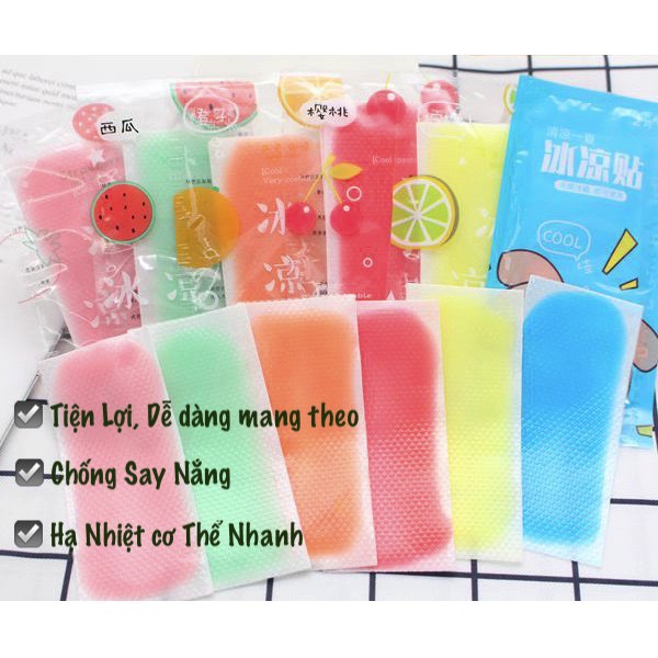 Set 2 miếng dán làm mát cơ thể chống say nắng/ hạ nhiệt cơ thể