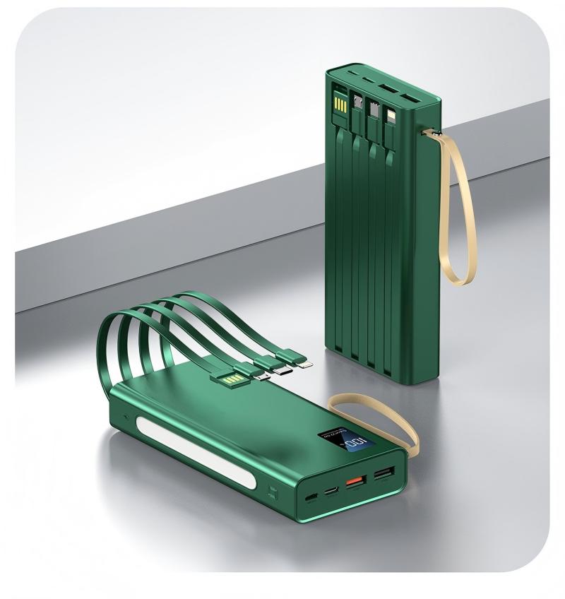 Vention 120W 50000Mah Backup Battery, Includes Type C and Light Cables, Supports Multiple Devices, Led Display Screen - 6