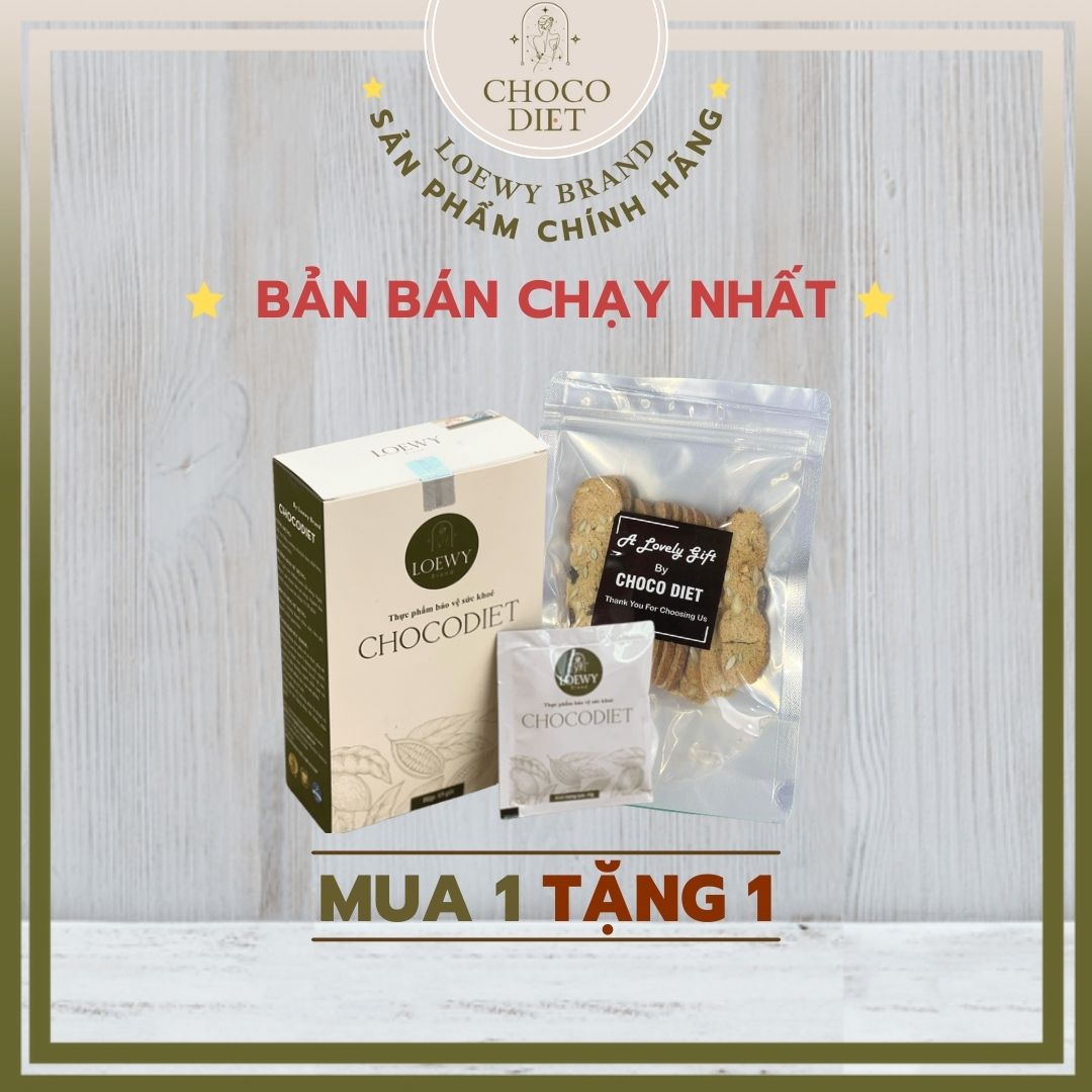 Chocodiet giảm cân an toàn, giảm cân cấp tốc loewy brand - mua 1 tặng 1 bánh