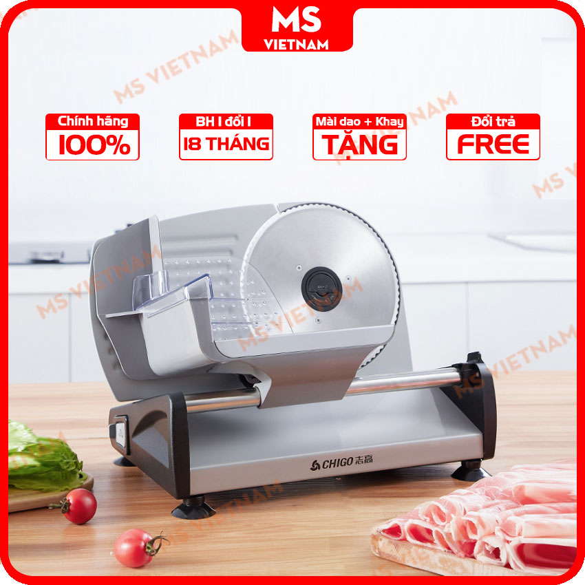 Máy thái thịt đông/ thịt chín Chigo - Dùng cho gia đình và nhà hàng - MS Vietnam