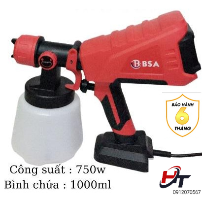 Máy phun sơn điện cầm tay, máy phun sơn bsa sản phẩm chính hãng bảo hành 12 tháng ảnh thật có sẵn
