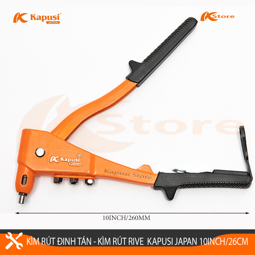 Kìm Rút Đinh Tán Nhật Bản - Kìm Rút Rive Kapusi Japan K-6801 Mỏ Dài 10inch/260mm ( Bản cao cấp), Bảo Hành 6 Tháng